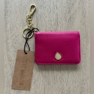 Steve Madden Fuschia Fold Over Card Case